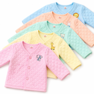 Poly open button top full sleeves