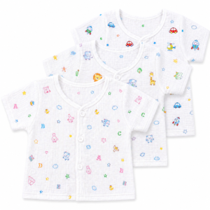Muslin open button half sleeves