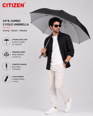 Citizen Black 24*8 Heavy Jumbo Umbrella