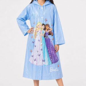 long printed raincoat