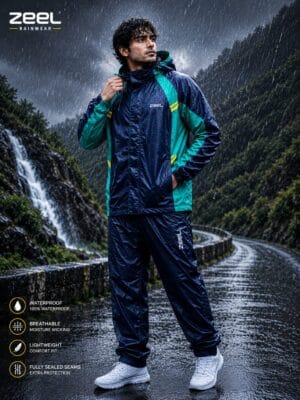 Zeel Premium Waterproof Men’s Rainwear Suit with Hood